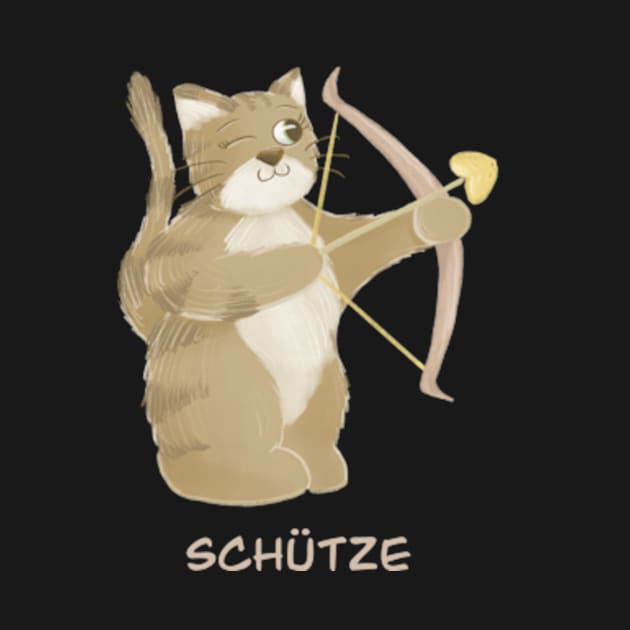 Schütze Katze zodiac sign by AbbyCatAtelier