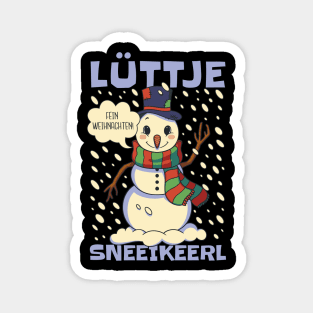 Lüttje Sneeikeerl Little Snowman Magnet