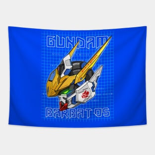 Gundam Barbatos Og Blueprint Tapestry