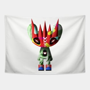 green red mask lonecat Tapestry