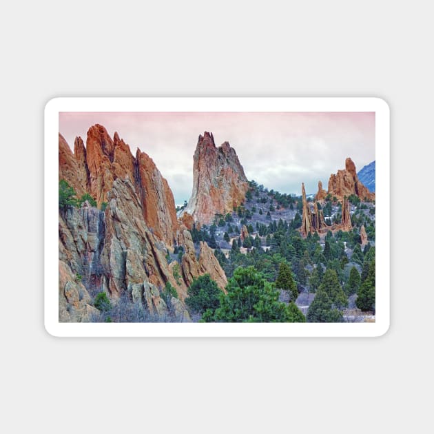 Dawn at Garden of the Gods Magnet by briankphoto