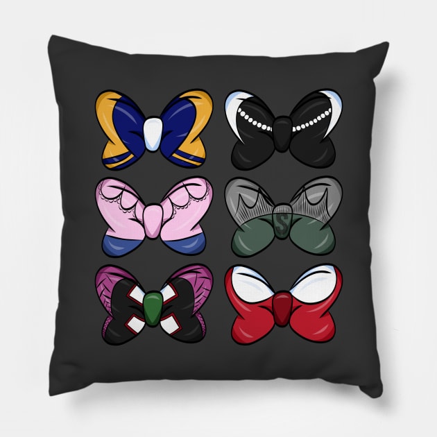 Archie and Friends Bows Pillow by SE Art and Design