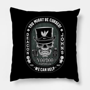 Deacon Johns Voodoo Emporium Voodoo Skull Pillow