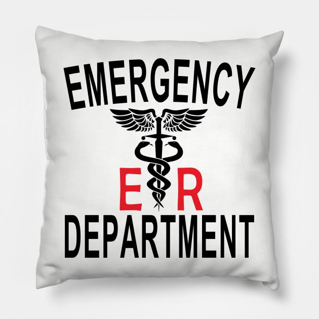 Emergency Department Emergency Room Er Nurse Healthcare Pillow by Flow-designs