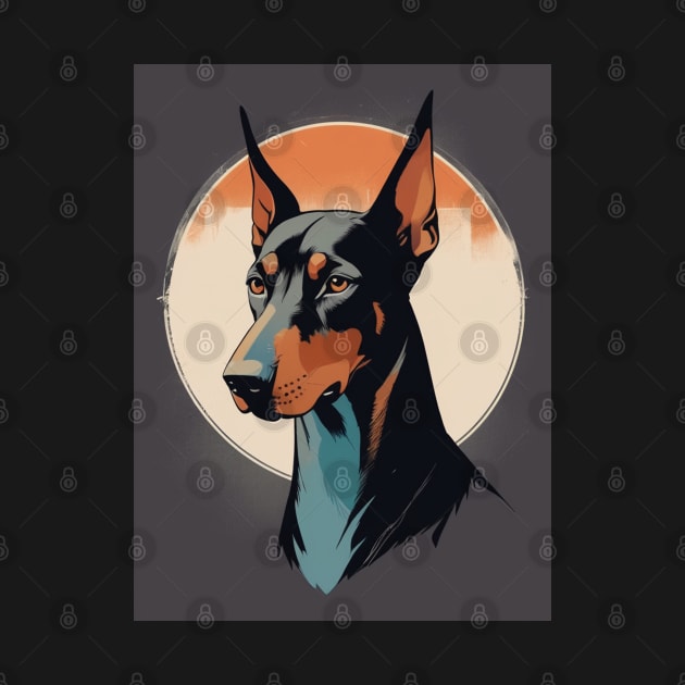 Doberman Dog 4 - Japanese Retro Art by nextpensive