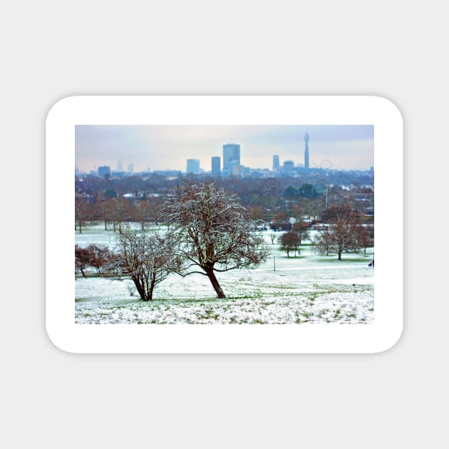 London Skyline Cityscape Primrose Hill Magnet by AndyEvansPhotos