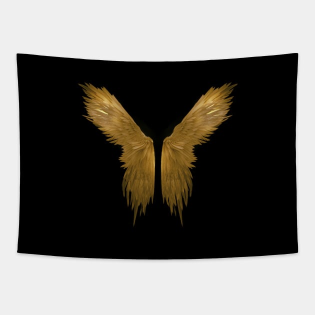 Wings of gold Tapestry by jen28