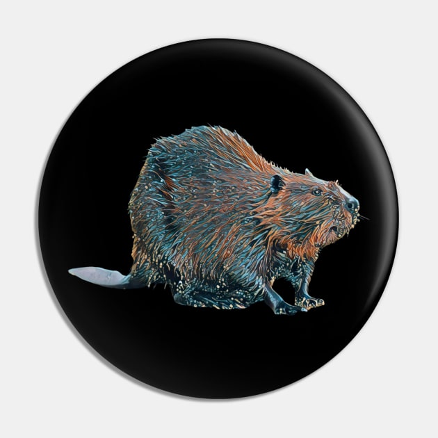 Beaver - Woodland Themed Kids Room, Funny Gifts For Forester, Cute Animals Pin by Shirtsmania