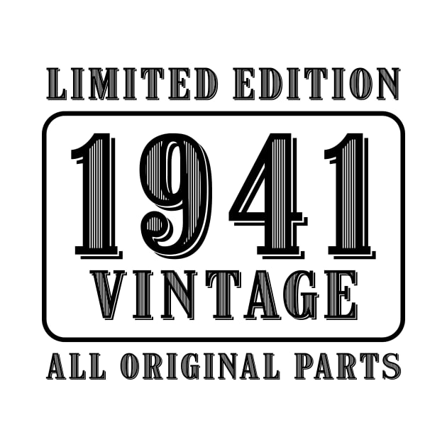 All original parts vintage 1941 limited edition birthday by colorsplash