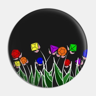 Dice Flowers - Inverse Rainbow Pin