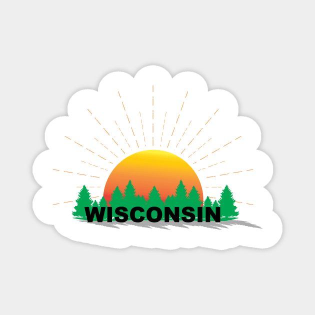 Wisconsin Sunset Magnet by KevinWillms1