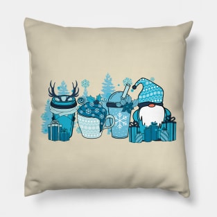 funny xmas gnome iced coffee gift for christmas Pillow