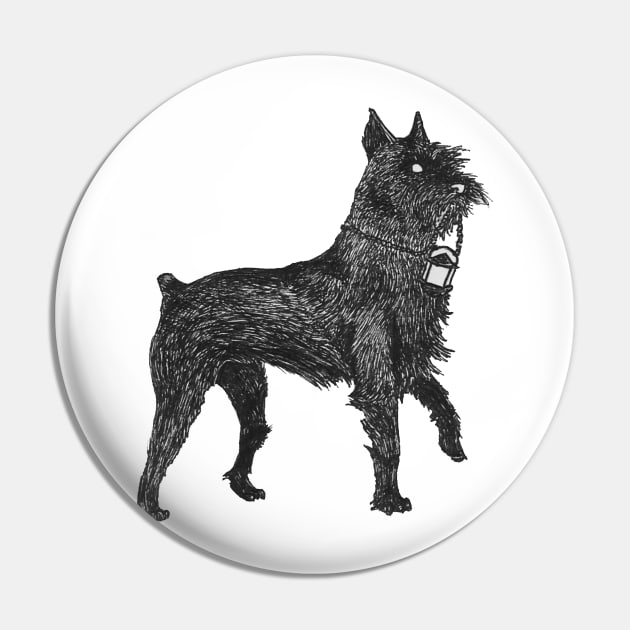 Church Grim Dog Pin by Caring is Cool