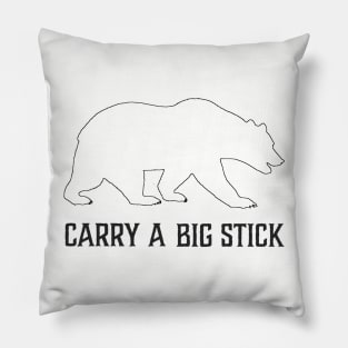 Big Stick Bear Outline Pillow