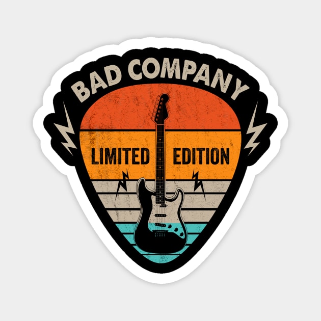 Vintage Bad Company Name Guitar Pick Limited Edition Birthday Magnet by Monster Mask