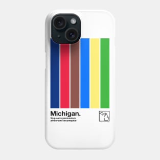 Michigan // Original Minimalist Artwork Poster Design Phone Case