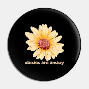 Daisies Minimalist Retro Flora Vintage Since Established Pin