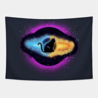 Galactic Black-Hole Cat: Ruler of the Universe Tapestry