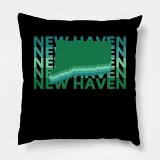 New Haven Connecticut Green Repeat Pillow