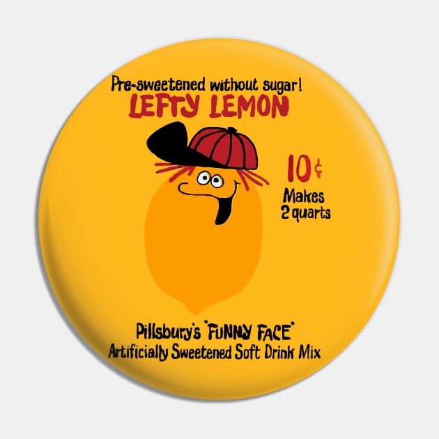 Lefty Lemon "Funny Face" Pin by offsetvinylfilm