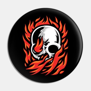 Fire Skull Pin