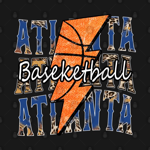 Graphic Basketball Atlanta Proud Name Vintage by Irwin Bradtke