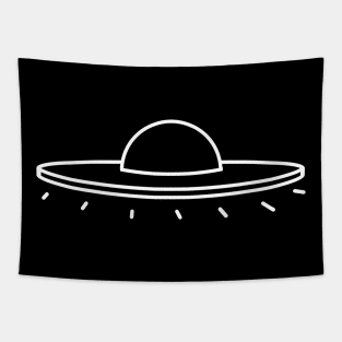 UFO Minimal Design (The Cryptic Collection) Tapestry