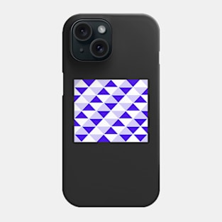 Abstract Triangles pattern - blue and white. Phone Case