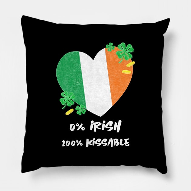 0% Irish 100% Kissable Pillow by BeerShirtly01