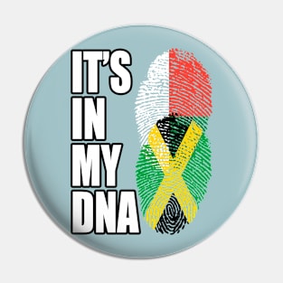 Malagasy And Jamaican Mix Heritage DNA Flag Pin