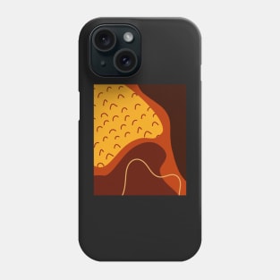 Orange And Black  Sguiggle  Boho Abstract Shapes  Pattern Phone Case