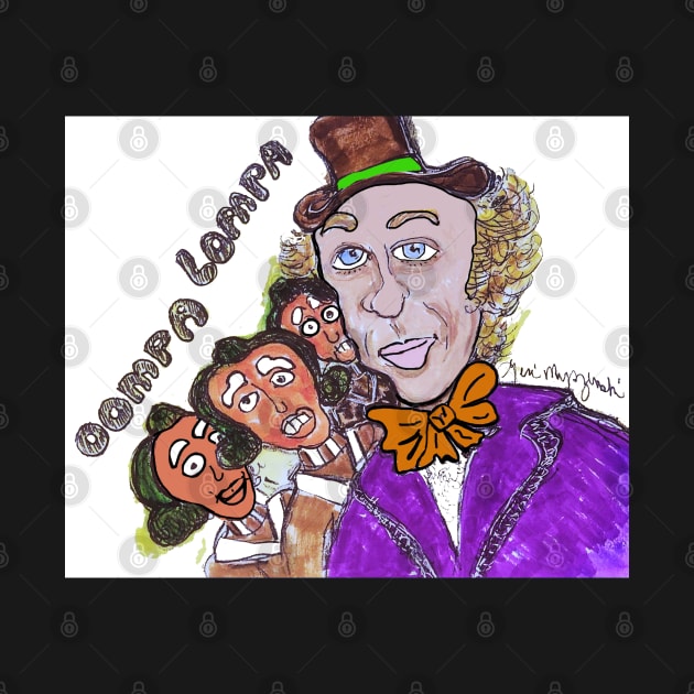 Willy Wonka and The Oompa-Loompas by TheArtQueenOfMichigan 