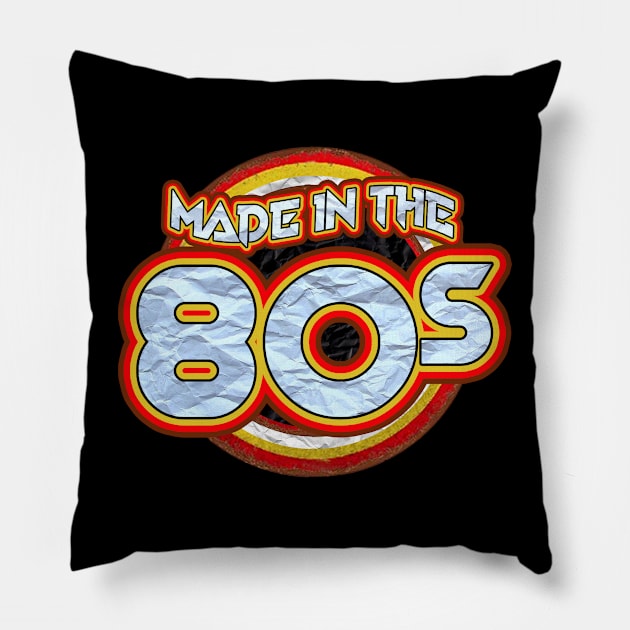 made in the 80s Pillow by alustown