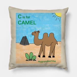 c is for camel Pillow