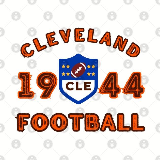 Cleveland Football Vintage Style by Borcelle Vintage Apparel 