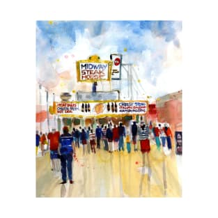 Jersey Shore - Seaside Heights - Watercolor - Boardwalk T-Shirt