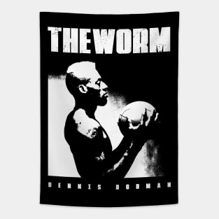 Worm B&W Tapestry