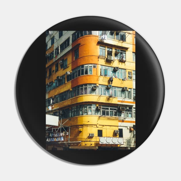 Yellow Building Facade in Hong Kong Pin by visualspectrum