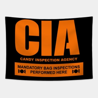 Halloween CIA Candy Inspection Agency Tapestry