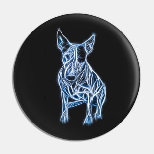 Bull Terrier Acrylic Painting Portrait Pin