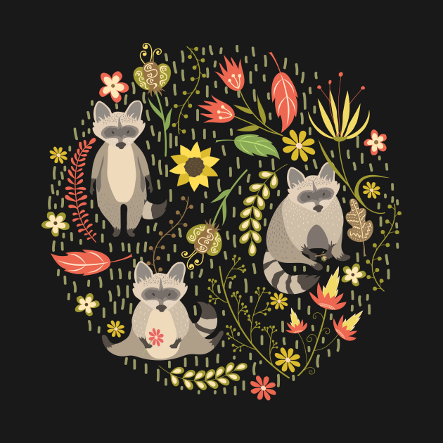 Raccoons by JuliaBadeeva