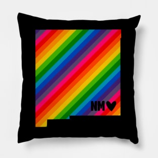 USA States: New Mexico (rainbow) Pillow