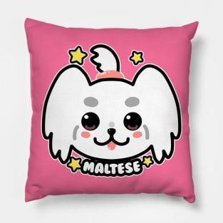 KAWAII Maltese Dog Face Pillow