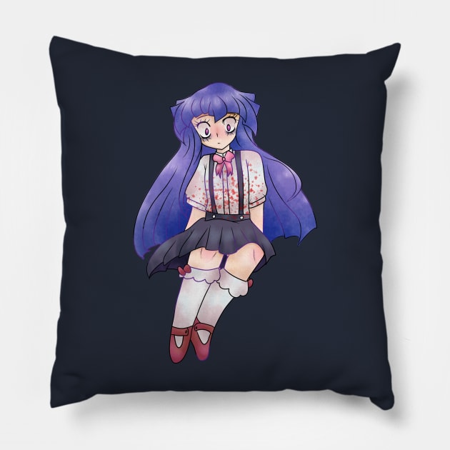 When They Cry Rika Furude Design Pillow by nhitori