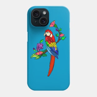 red macaw bird Phone Case