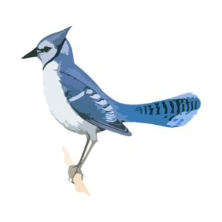 Blue Jay Digital Painting T-Shirt