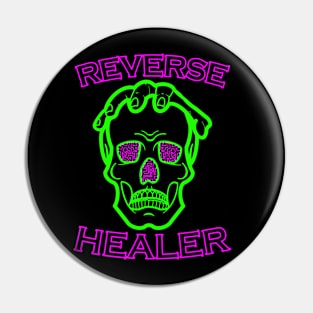 Reverse Healer Funny Necromancy Necromancer Dungeon Tabletop D20 RPG Pin