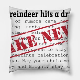 Santa reindeer Christmas Pillow