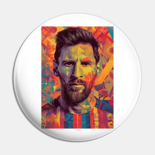 Lionel Messi Pop Art Pin