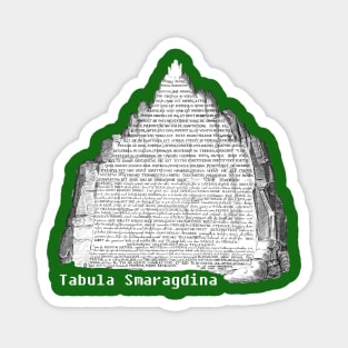 Emerald Tablet Tabula Smaragdina Hermetic Occult Emerald Tablet Tabula Smaragdina Hermetic Occult White text Magnet